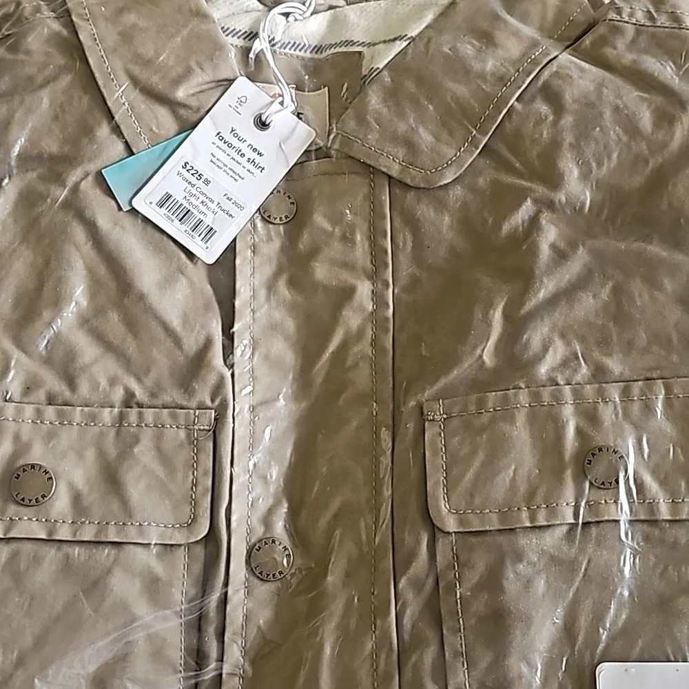 Marine Layer Khaki Military Field Jacket with Durable Cotton Canvas - Picture 6 of 6